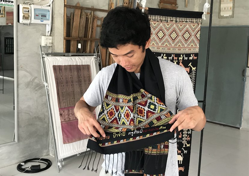 Dr Siriphon with craft textile