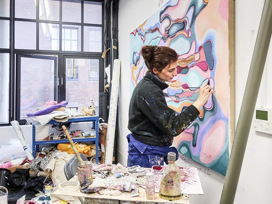Painting student