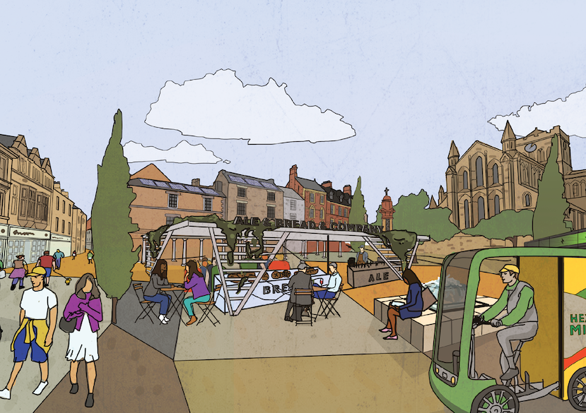 Visualising a future market square, Market Square, Hexham