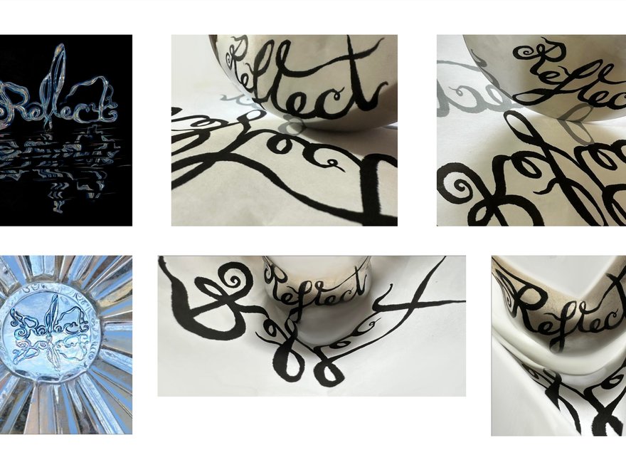 Typography reading the word 'Reflect'