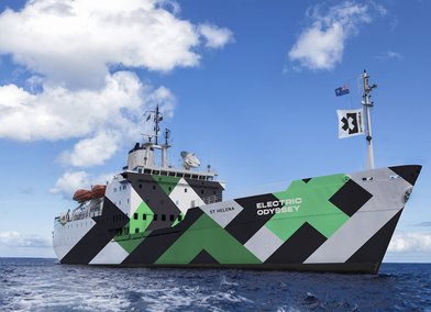 Extreme E's floating operations hub the St Helena
