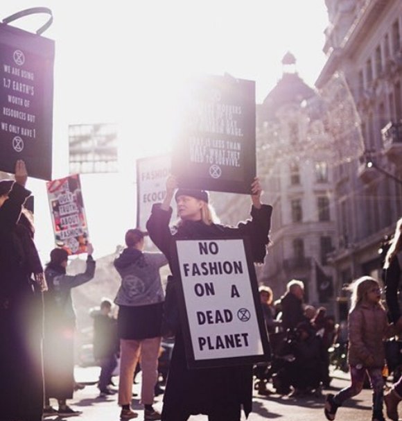 Laura Karup Franden, member of Extinction Rebellion (MA Fashion, 2019)