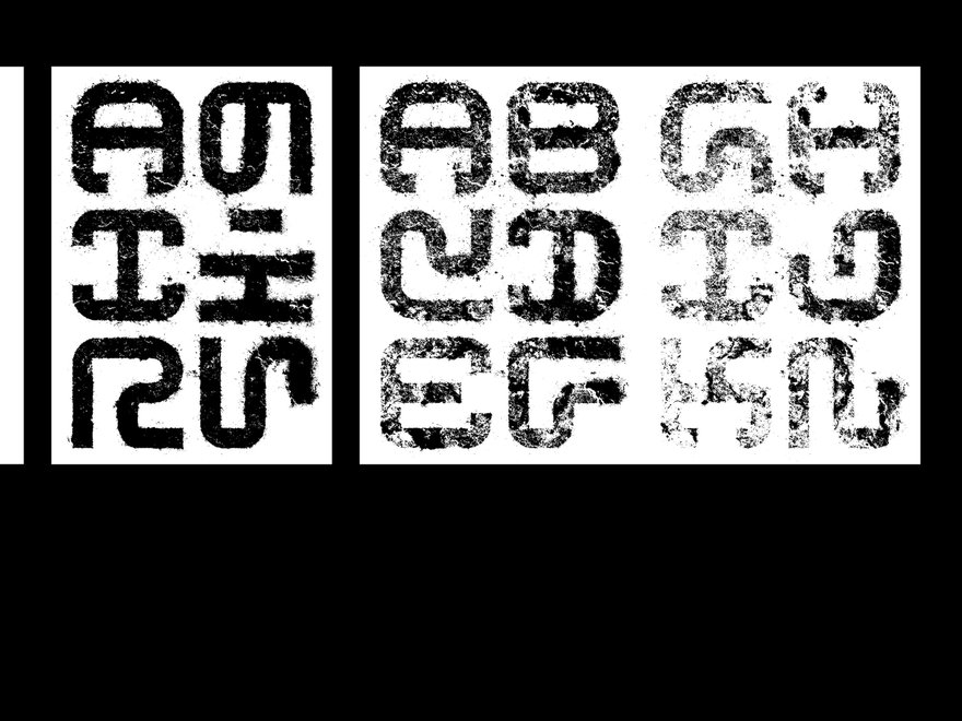 Black and white typography, manipulating the word 'air'