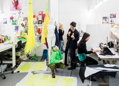 Working in the Fashion studios