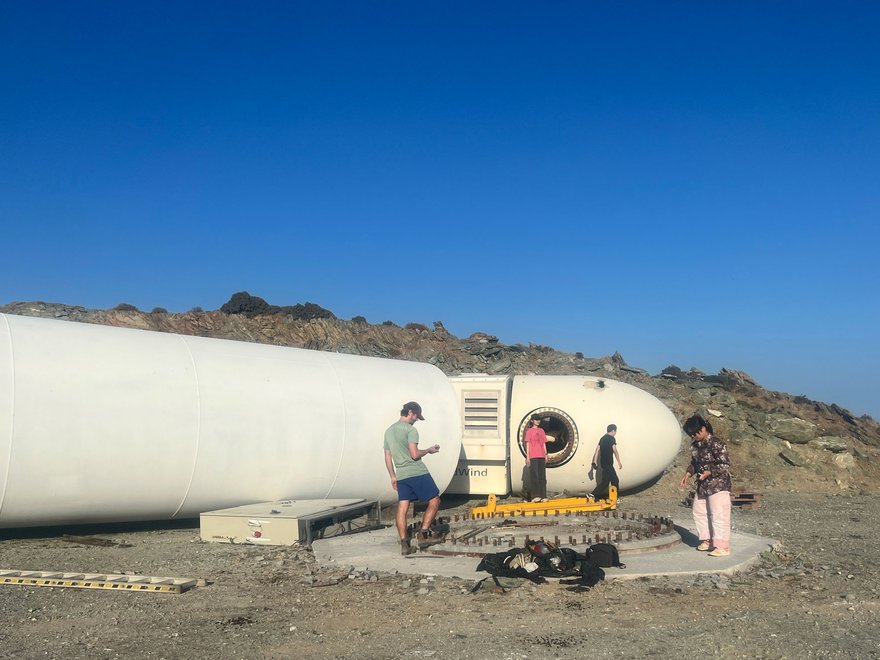 Decommissioned turbines remain, Euboea, Greece, October 2022. Photo: Christina Leigh Geros