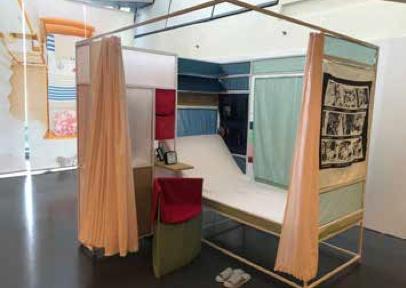 Details of the headboard space and overall view of the new care home bed design