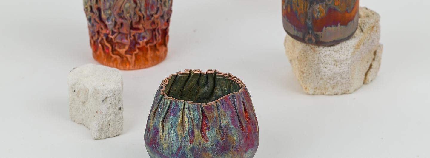 Flame-painted copper objects