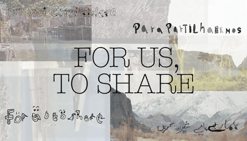 A collage of overlapping landscapes from participants' home countries and Southwark