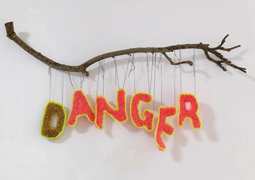 Hand knitted and crocheted yarn (mixed fibres), branch