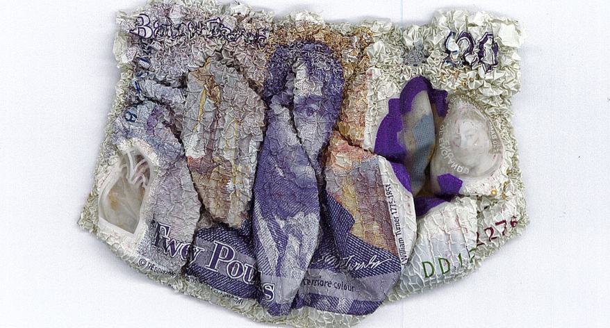 Fused banknote £20 note