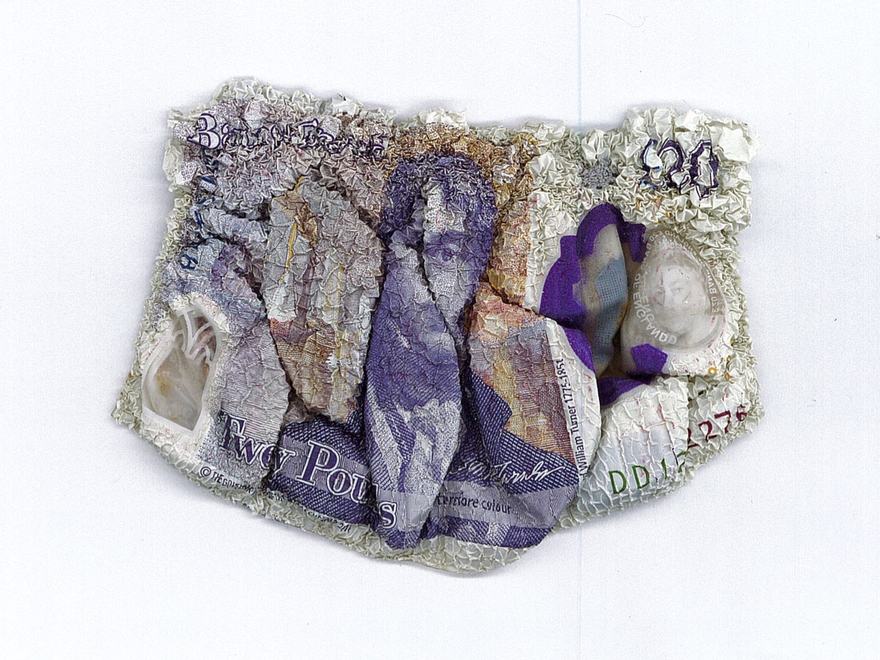 Fused banknote £20 note