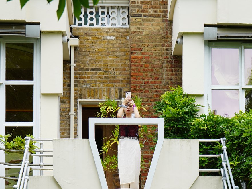 Participant taking a photo
