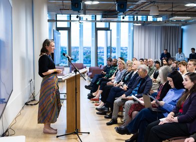 Gail Ramster presents at the Rausing Building