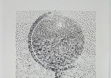 Globe, 2008, Potato Cut on paper, 120 x 77cm