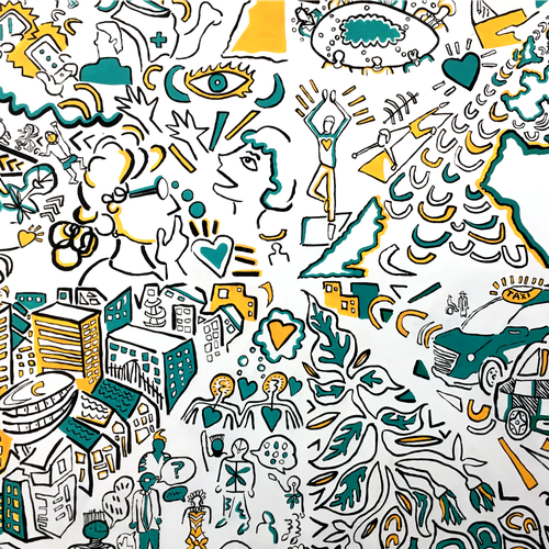 Helen Hamlyn Centre for Design mural by Ben Connors (2016)