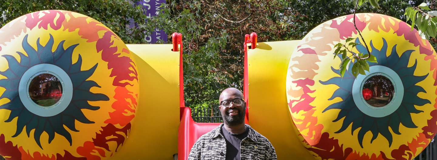 Harold Offeh, Hail the New Prophets, 2021. Sculpture Garden, Dulwich Picture Gallery, 2025.