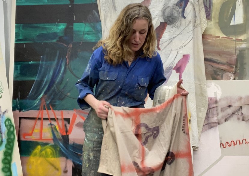 Hester Finch in her studio