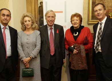 HELIX Centre Launch (left to right: Lord Darzi, Lady Wolfson, the Right Honourable the Earl Howe, Lady Hamlyn, Dr Paul Thompson)