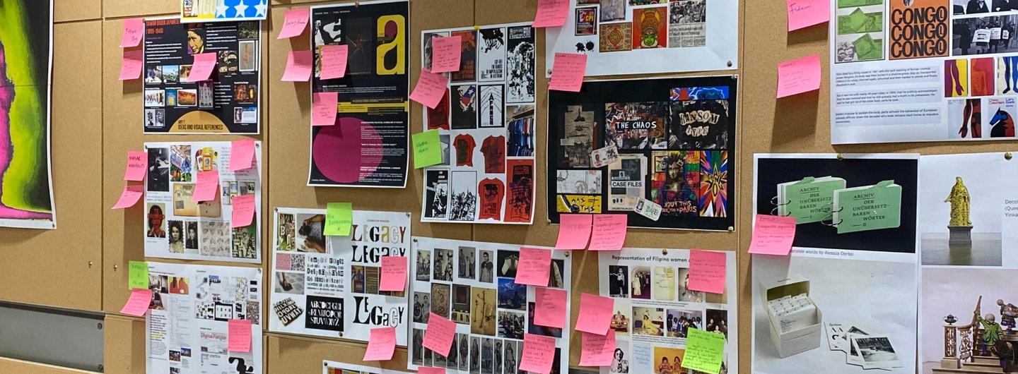 "Collective feedback" workshop led by Zarna Hart for BA Graphic Design, UAL Camberwell College of Arts, February 2025