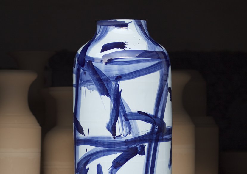 Blue and White Monumental Vase, 2011