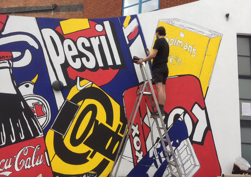 Museum of Brands mural by Sean Steed