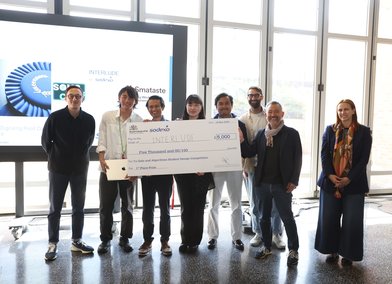 1st Prize winning team, Interlude, with colleagues from Sodexo and the RCA, credit Xize Xu / Royal College of Art