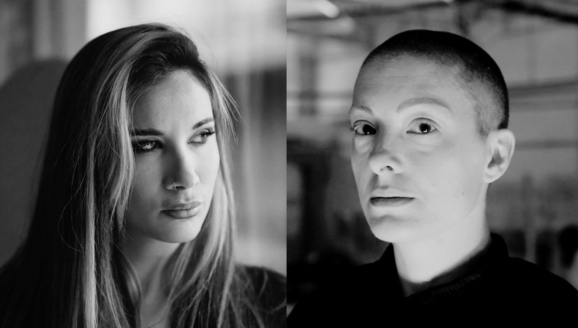 Black and white collage for upcoming IN SESSION talk including headshots of guest speakers