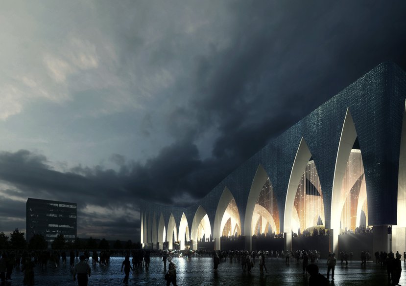 Cultural Centre Istanbul. Exterior illumination scheme. 2011