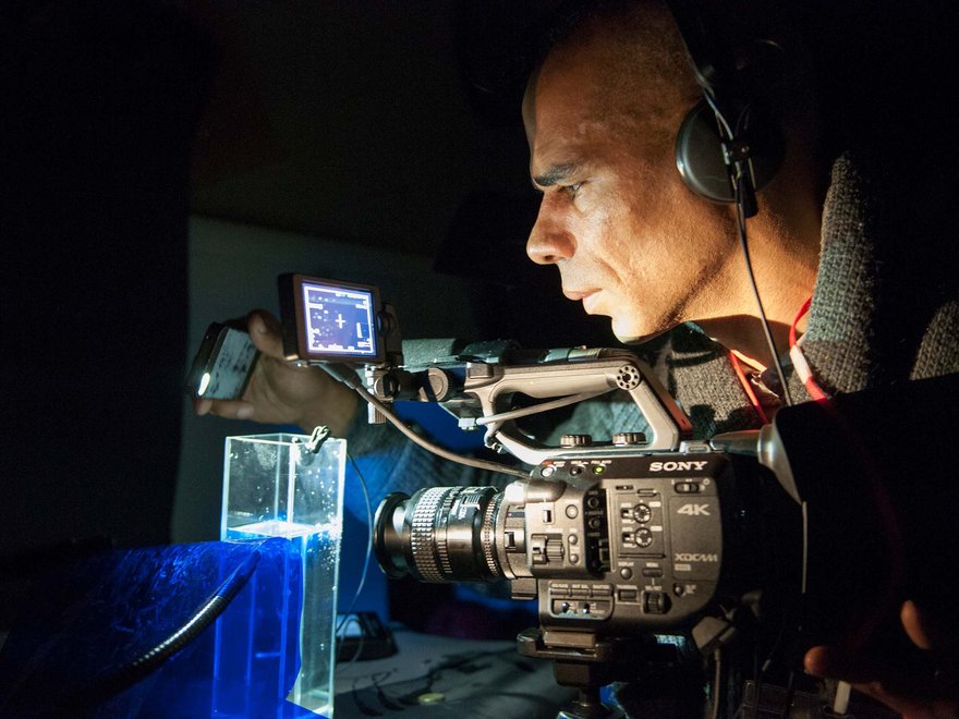 Wayne Binitie conducting Ice Bubble Recording