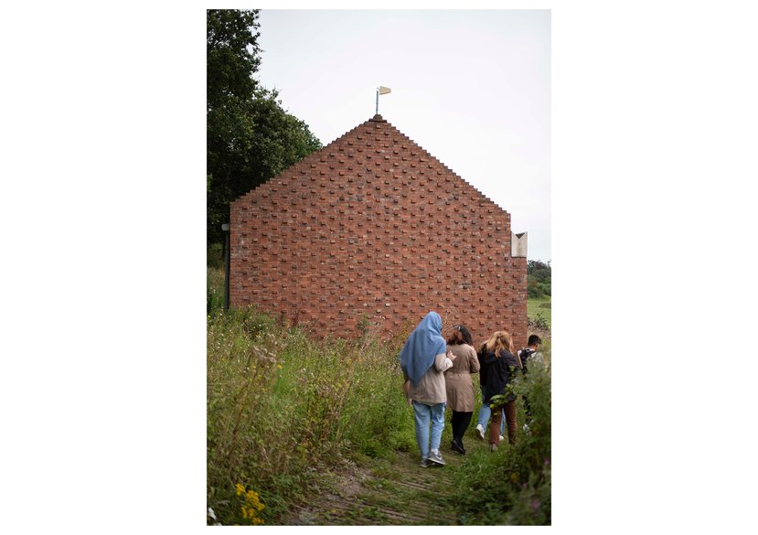 Shatwell Farm Haybarn by Stephen Taylor architects. From the photo series Drawing Matter Summer School (2021)