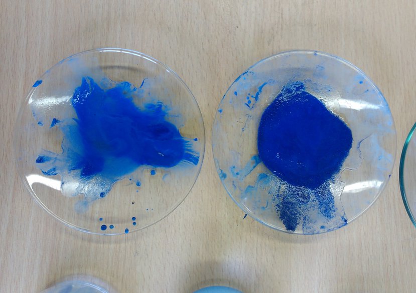 Reconstructing Early Modern processes for pigment production with HoD students: Azurite.