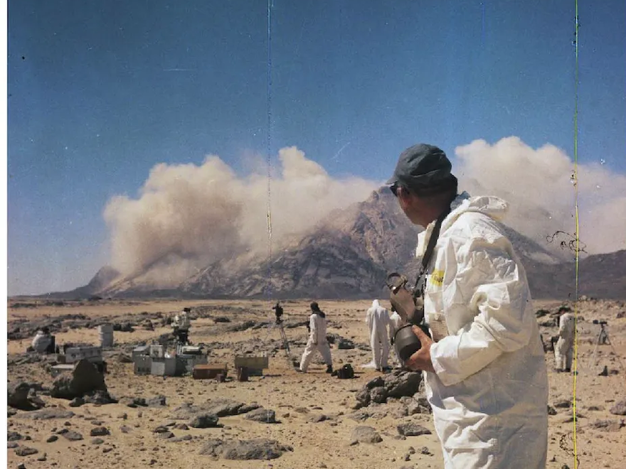 Explosion in the Hoggar massif in March 1963