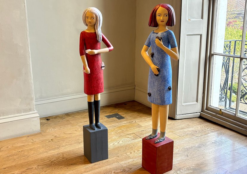 Install view of Lodestone and Glow Stones