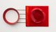 Modern sculptural work with layers of red luminous automotive paint on salvaged steel and aluminium