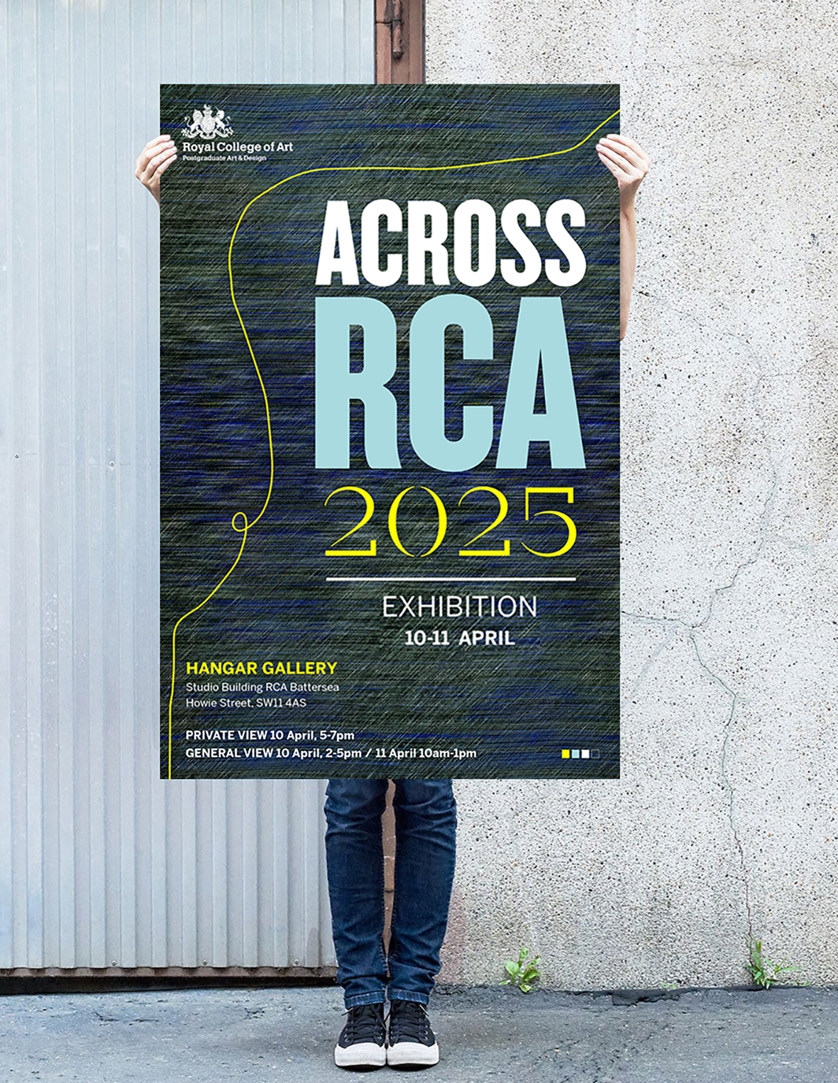 Person holding AcrossRCA poster
