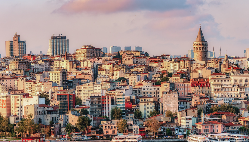 Istanbul cityscape in Turkey with Galata Tower