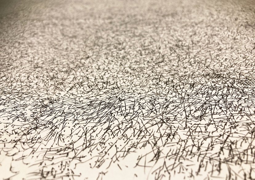 Durational Act 3: tapping–beating [detail]. July 2022