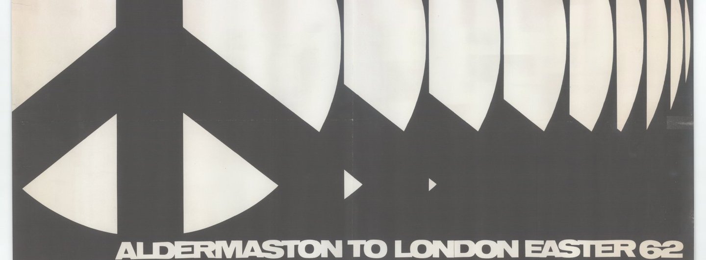 Poster for CND march: Aldermaston to London, Credit: Ken Garland & Associates archive, RCA Special Collections
