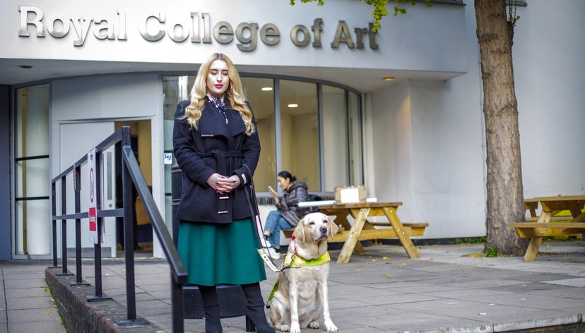 Kimberley and her Guide Dog Tami