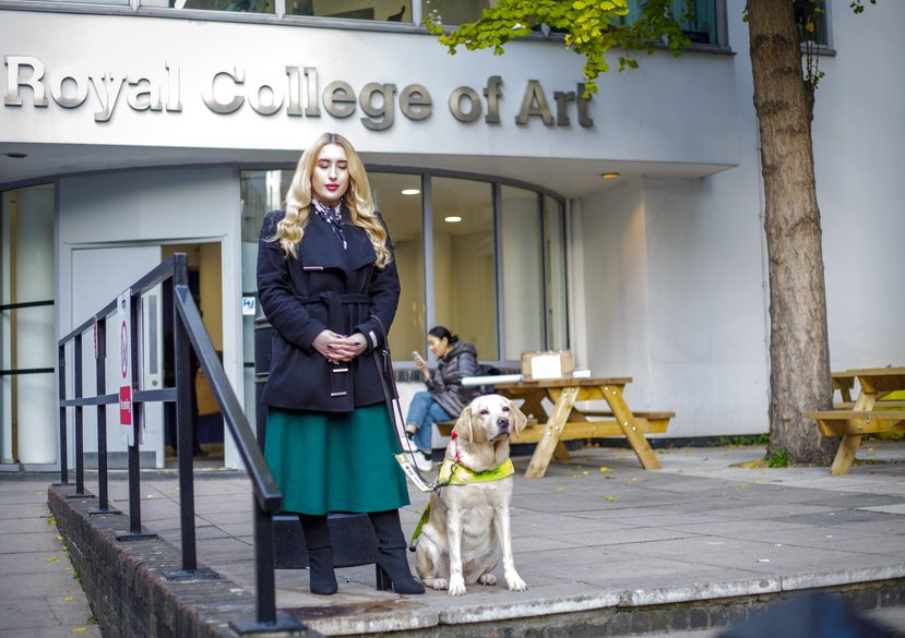 Kimberley and her Guide Dog Tami