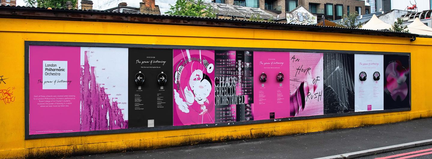 The The Power of Listening designs on display at Vinegar Yard
