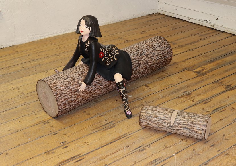 Loving the Log mixed media 2019