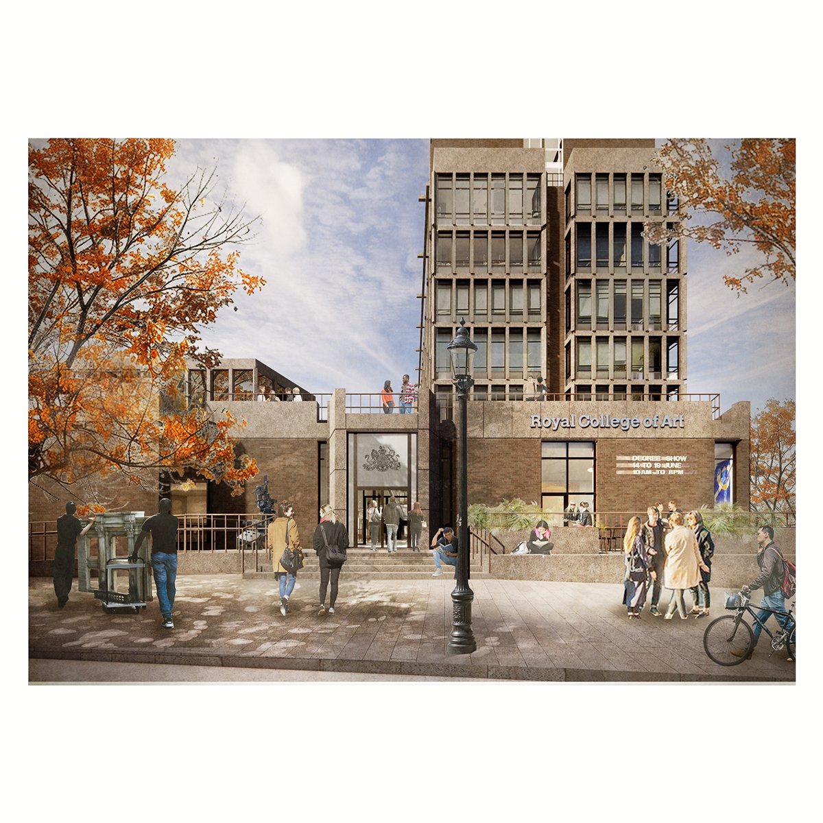 RCA main entrance design by Witherford Watson Mann Architects