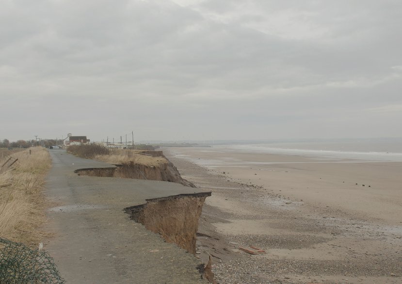 Coastal erosion at Ulrome, East Riding of Yorkshire