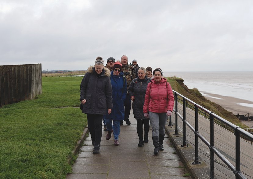 Community walk in Withernsea, East Riding of Yorkshire