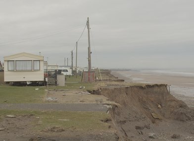 Coastal erosion at Ulrome, East Riding of Yorkshire