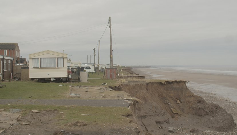 Coastal erosion at Ulrome, East Riding of Yorkshire
