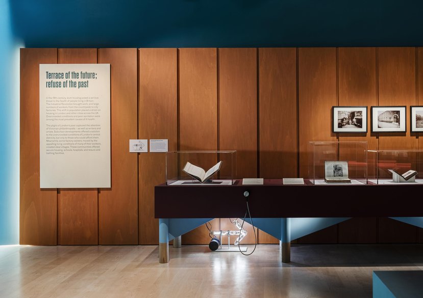 Exhibition graphic design for Living With Buildings: Health & Architecture, Wellcome Collection, 2018