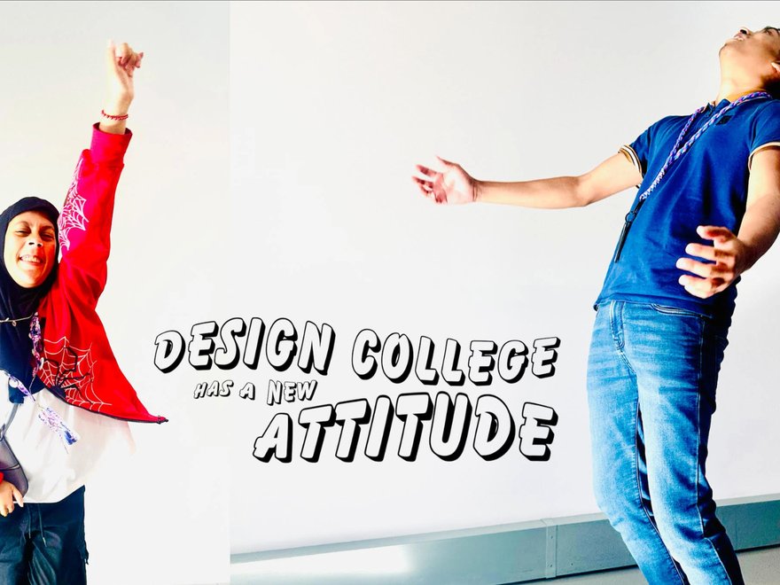 Two young people jump in the air in a joyful way