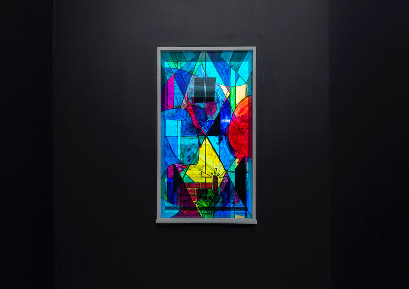 On Being: Portals & On Being: Egress, acrylic on plexiglas